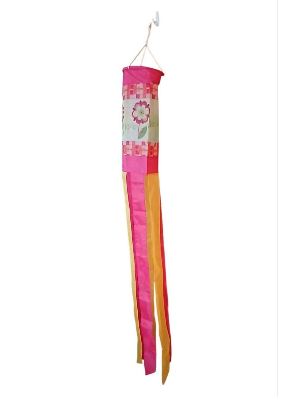 Floral Windsock with Streamers ▪︎ LIVE ▪︎ LOVE ▪︎ LAUGH